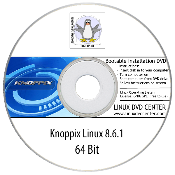 KNOPPIX 8.6.1 (64Bit) | Bootable Linux Installation DVD & USB | The Online Linux Shop | All Linux distributions on CD/DVD & USB | Linux DVD Center
